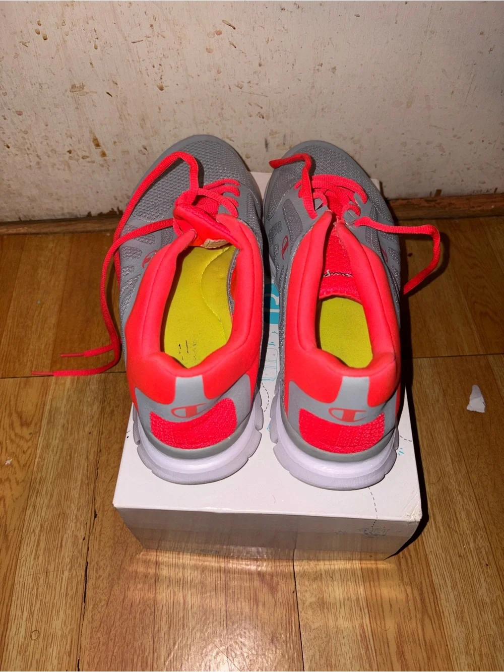 Champion Women’s Athletic Sneakers - Gray and Bright Pink